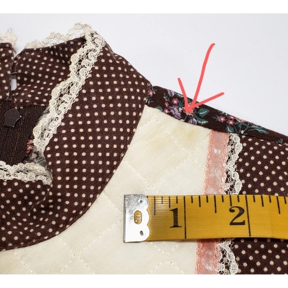 Vintage Gunne Sax Prairie Dress, Brown Floral Calico, 11, Medium, Pockets RARE! - Picture 14 of 14